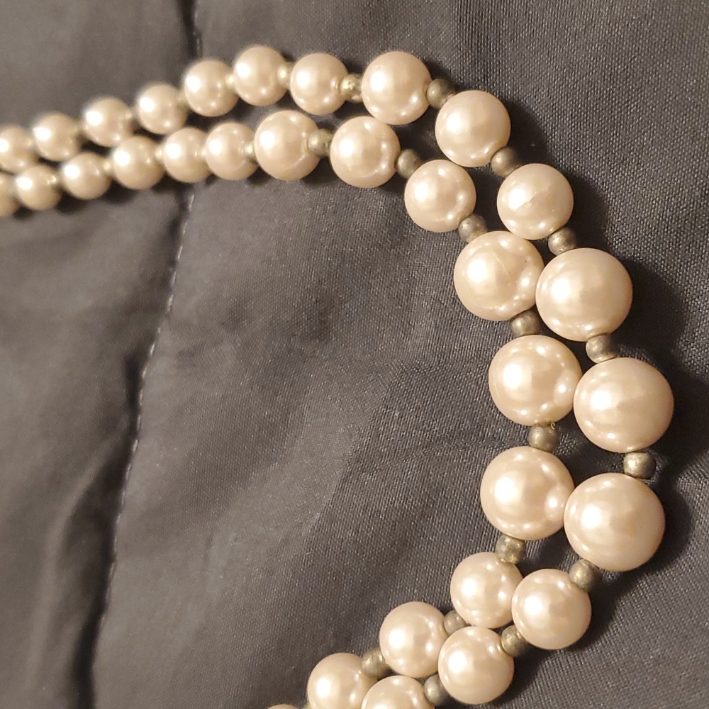 Faux blush pearls